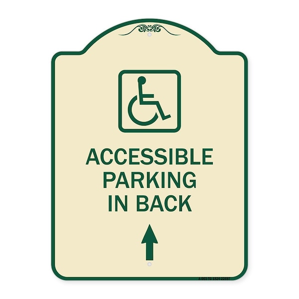 Signmission W/ NY Approved Isa Accessible Parking on Up Arrow Heavy-Gauge Alum Sign, 24" x 18", TG-1824-22697 A-DES-TG-1824-22697 - main